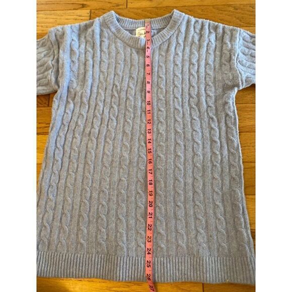 NWT Hippie Rose Women's blue crochet knit crew neck long sleeve sweater sz Small - Picture 5 of 8